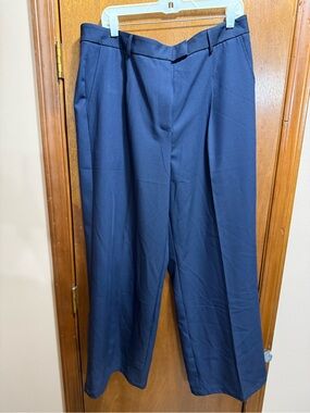 NiMin Navy Dress Pants - Sleek Wide-Leg Style